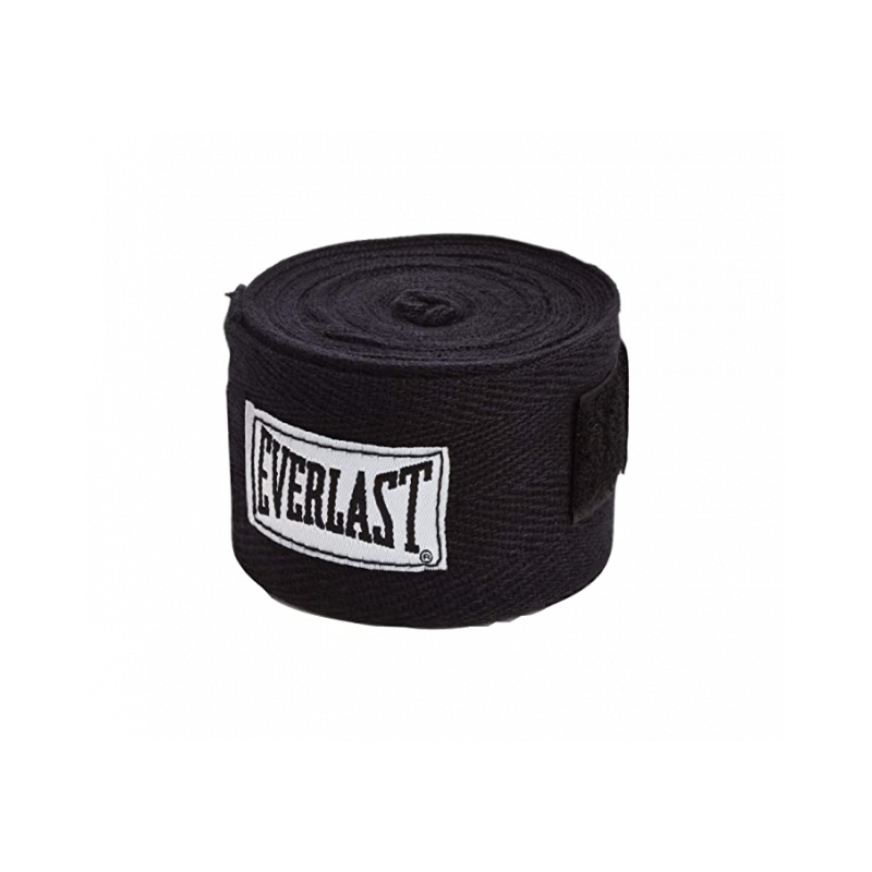 Bandes de boxe Everlast noir 4m50 - bandage boxe anglaise ou amateur